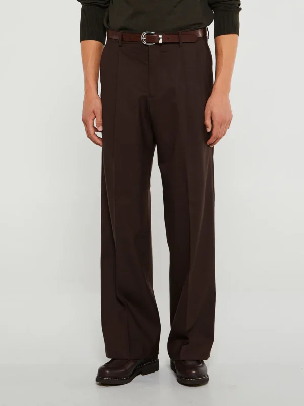 Wide Pleated Trousers